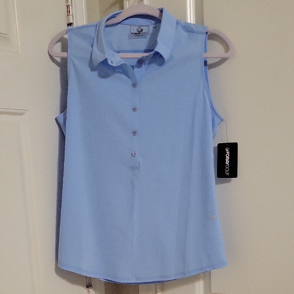 Women's Blue Sleeveless Top